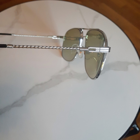 VINTAGE FRAMES COMPANY VF Snatch 18KT Gold Aviator Sunglasses OS - Picture 2 of 6